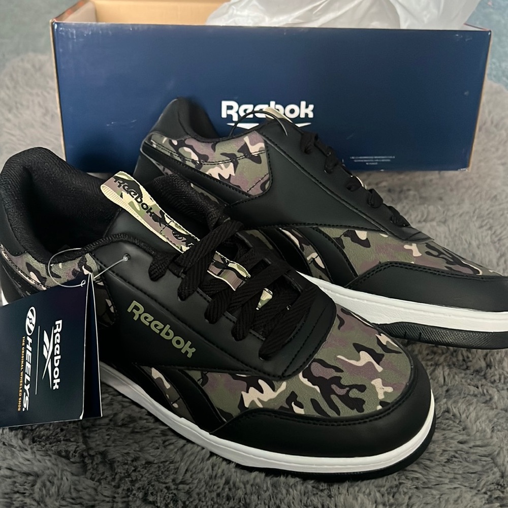 HEELYS REEBOK CL COURT LW HE100941M MENS BLACK SYNTHETIC SNEAKERS SHOES Size 11